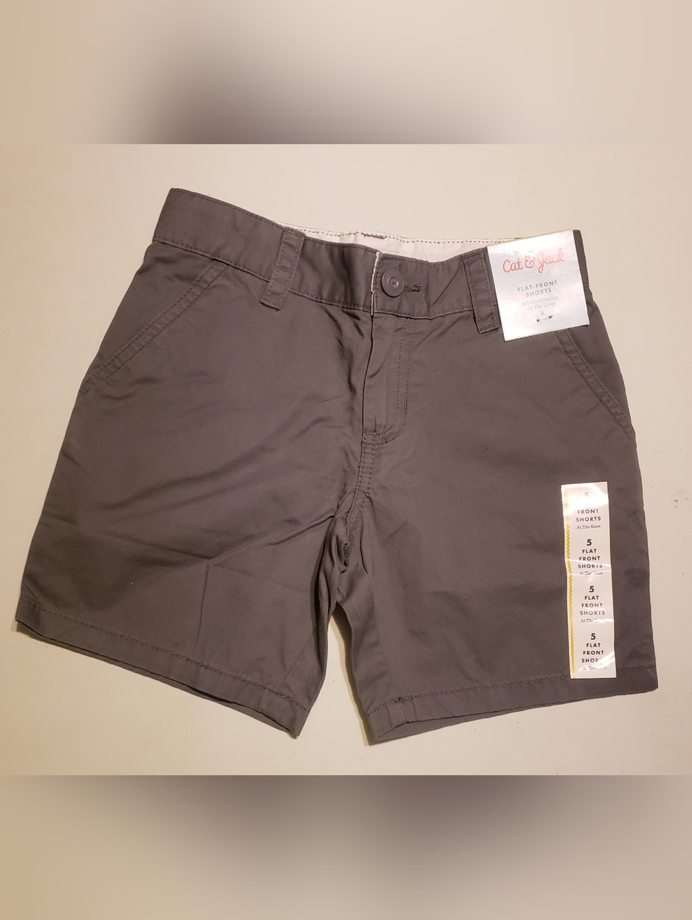 Cat & Jack Gray Flat-Front Kids Shorts